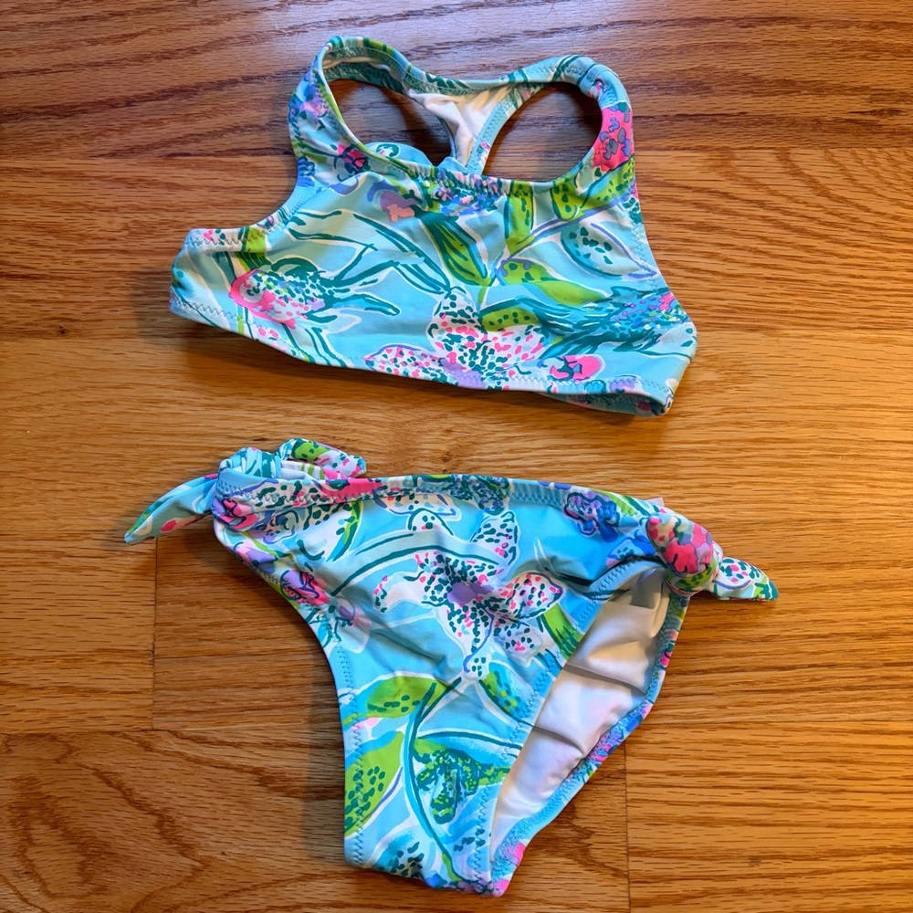 Lilly Pulitzer toddler size tropical print bikini size 2